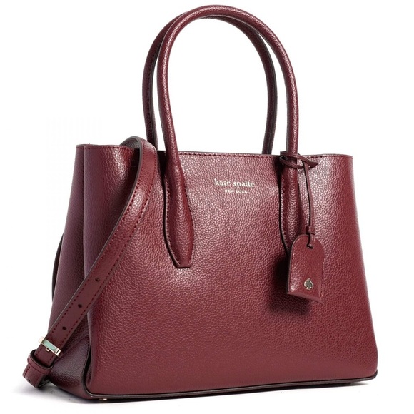 NWT Kate Spade Eva Small Top Zip Satchel in Cherrywood Red - Picture 14 of 14